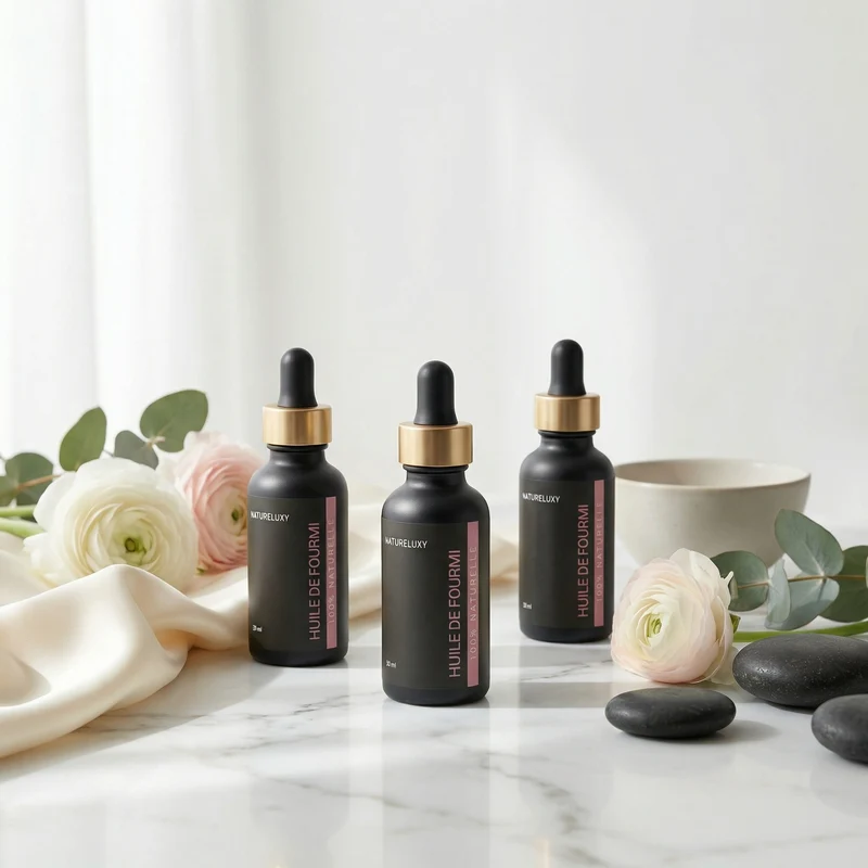 3 Huiles de Fourmi Contre la Pousse du Poil 30ml pipette