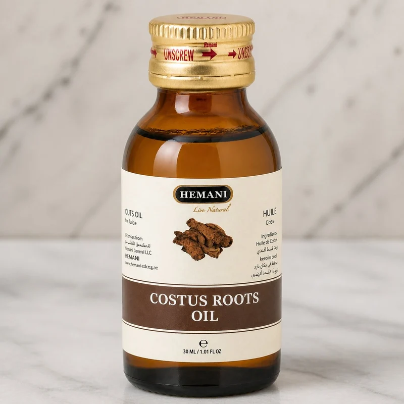 3 Huile de Costus Indien 30mL Hemani 100% naturelle