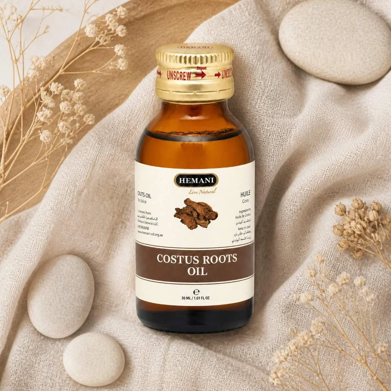 3 Huile de Costus Indien 30mL Hemani 100% naturelle