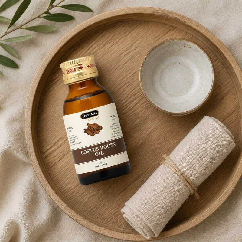 3 Huile de Costus Indien 30mL Hemani 100% naturelle