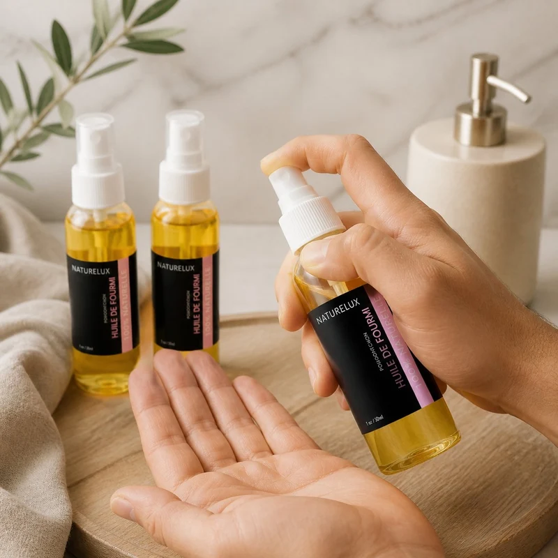 3 Huile de Fourmi Contre la Pousse des Poils 100mL Spray 100% Naturelle