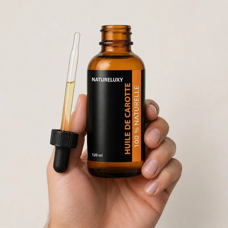 3 Huile de Carotte 100mL pipette 100% Naturelle