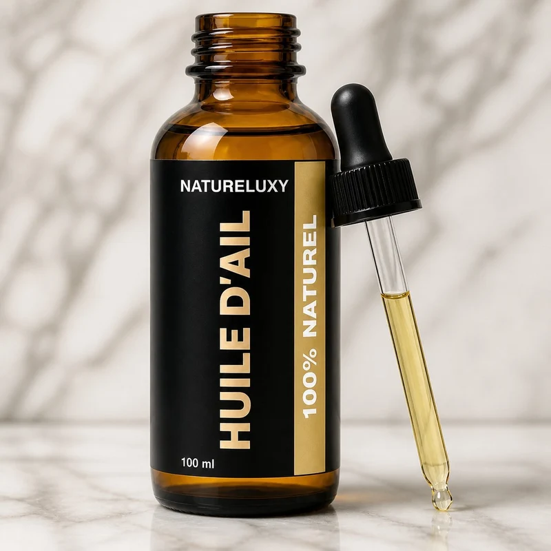 3 Huile d'Ail 100mL Pipette 100% Naturelle