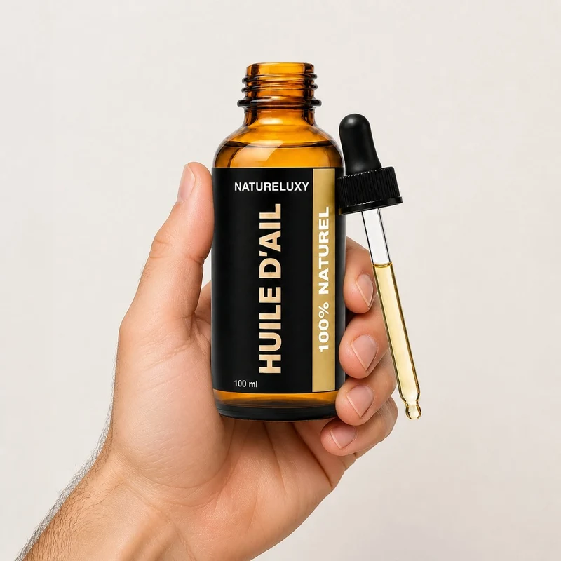 3 Huile d'Ail 100mL Pipette 100% Naturelle