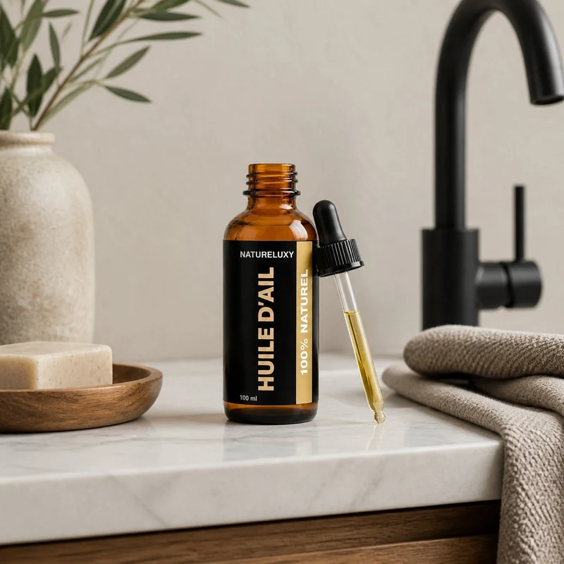 3 Huile d'Ail 100mL Pipette 100% Naturelle