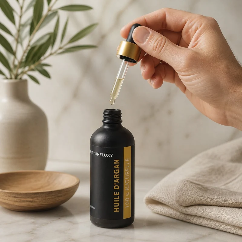 3 Huile d'Argan 100mL Pipette 100% naturelle