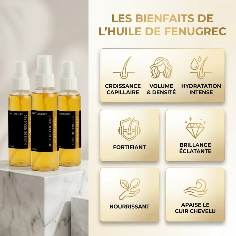 3 Huile de Fenugrec cosmétique 30mL Spray