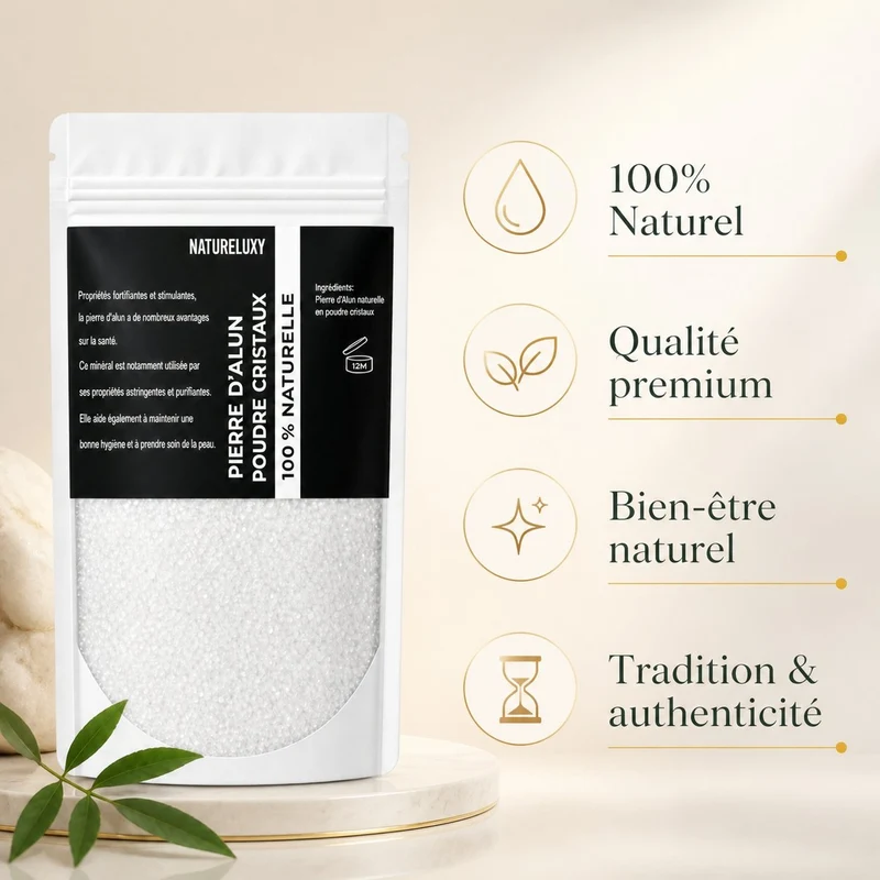 2X Pierre d'Alun Poudre - 250g - Déo Naturel
