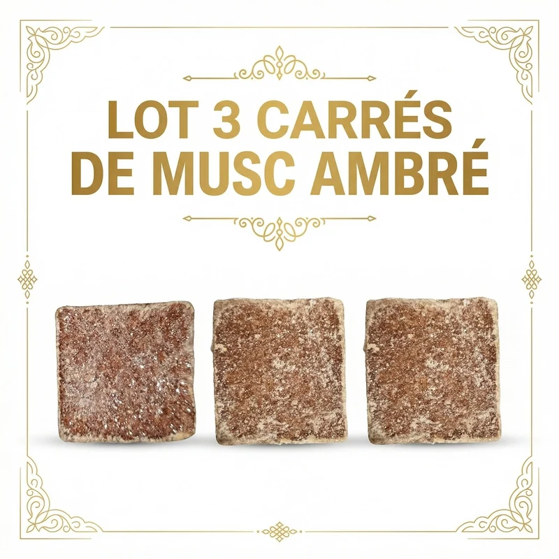 Carrés de musc ambré x3 – Parfum solide
