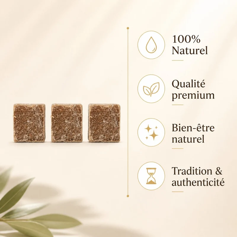 Lot de 3 carrés de musc ambré – parfum solide