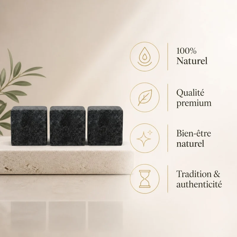 Lot de 3 carrés de musc noir – parfum solide