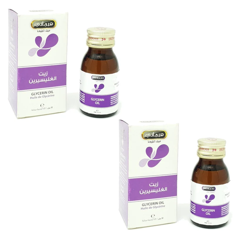 2 Huile de Glycérine 30mL 100% Naturelle Hemani
