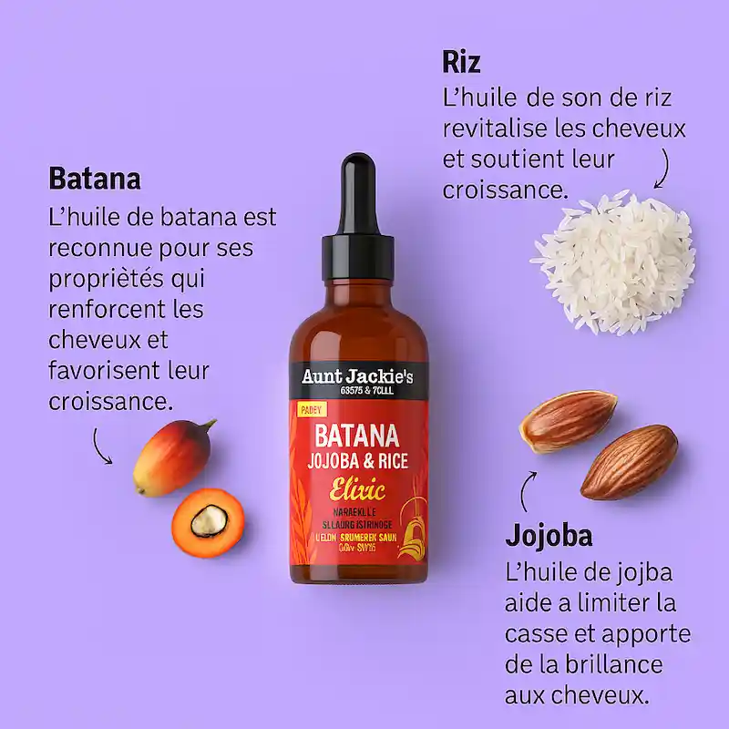 Elixir Revitalisant Batana Jojoba et Riz - Aunt Jackie's