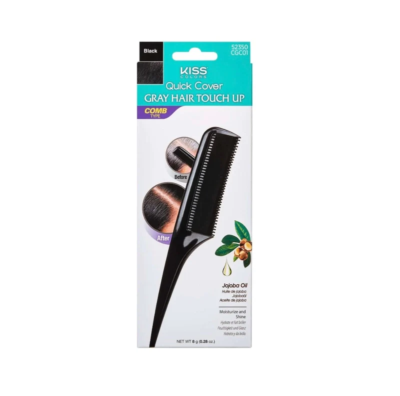 Kiss Quick Cover - Peigne à cheveux colorant & couvrant cheveux blancs "Kiss Quick Cover Gray Hair Touch Up Comb" - 20g Plusieurs couleurs