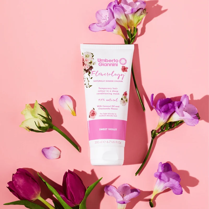 Umberto Giannini - Flowerology - Masque colorant temporaire "sweet violet" - 200ml