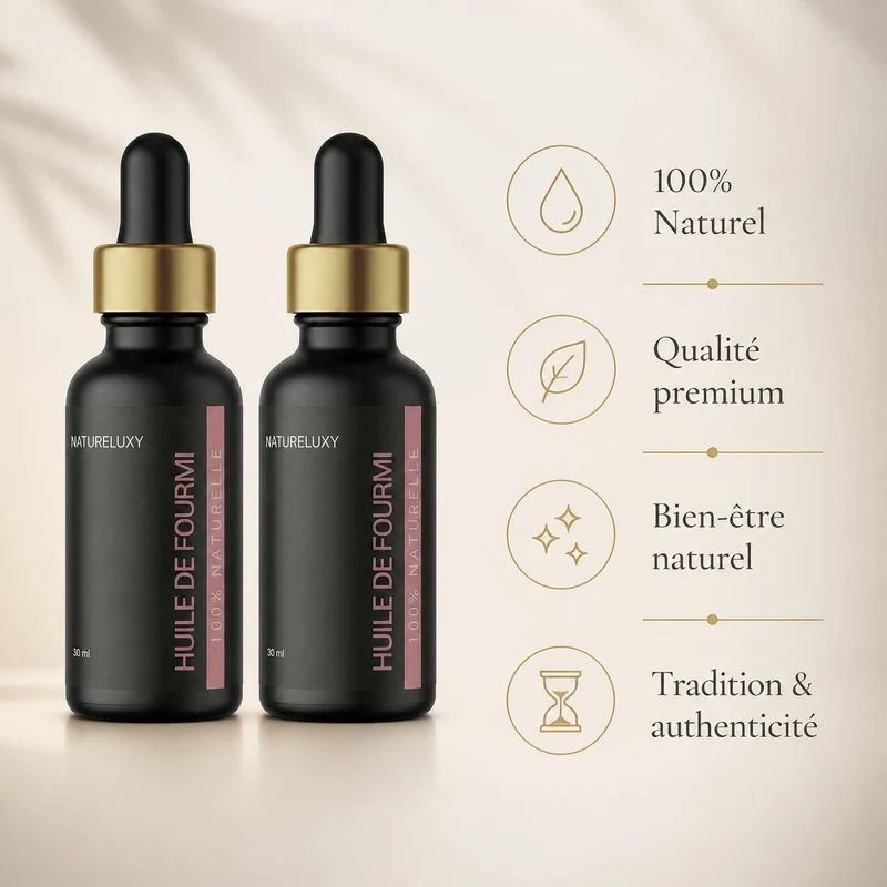 2 Huiles de Fourmi contre la pousse du poil - 30ml