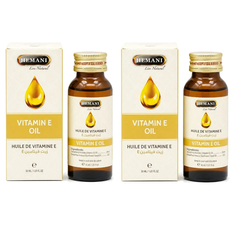 2 Huile de Vitamine E 30mL 100% Naturelle Hemani