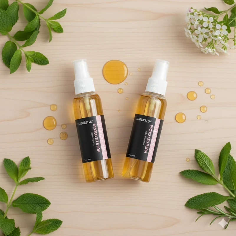2 Huile de Fourmi Contre la Pousse des Poils 100mL Spray 100% Naturelle
