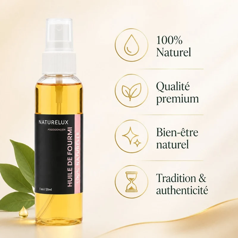 2 Huile de Fourmi Contre la Pousse des Poils 100mL Spray 100% Naturelle