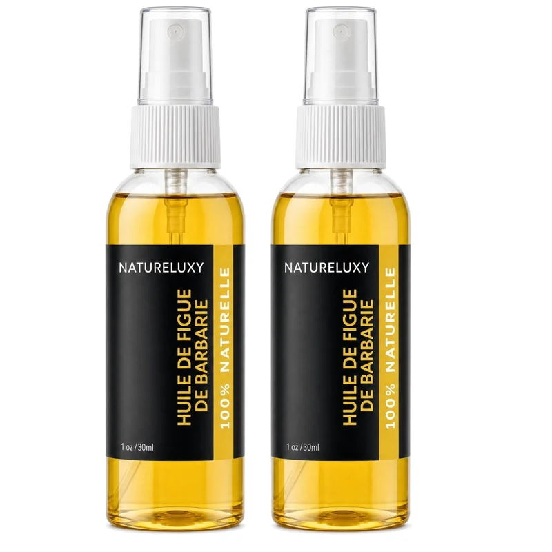 Lot de 2 Huiles de Figue de Barbarie 30 ml Spray — Huile végétale, Soin visage anti-âge (2×30 ml)