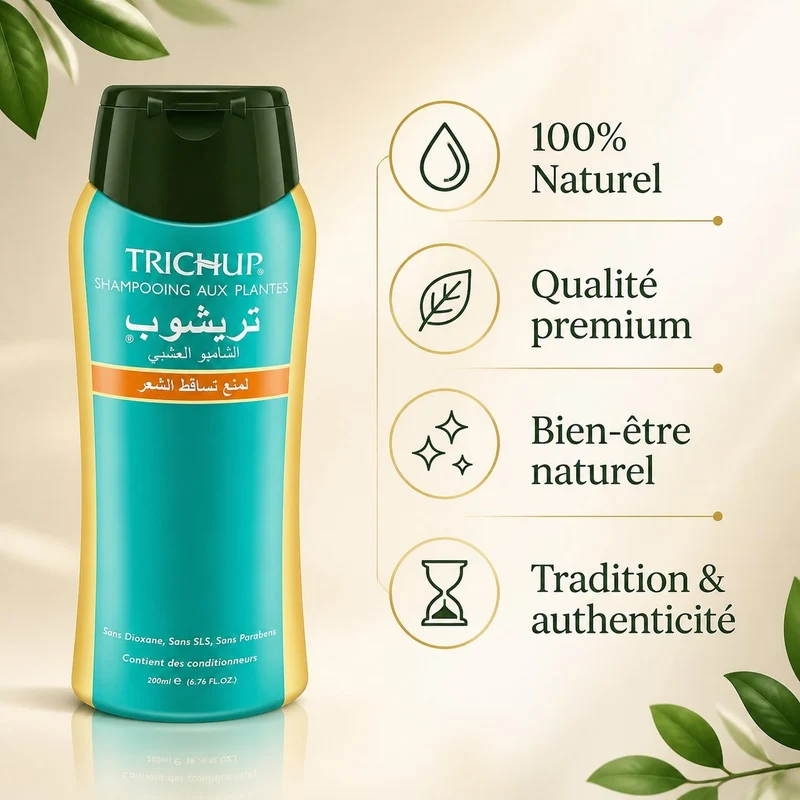 Lot de 2 Shampoings Trichup Anti-Chute Sans Sulfate Soin Indien 200 mL