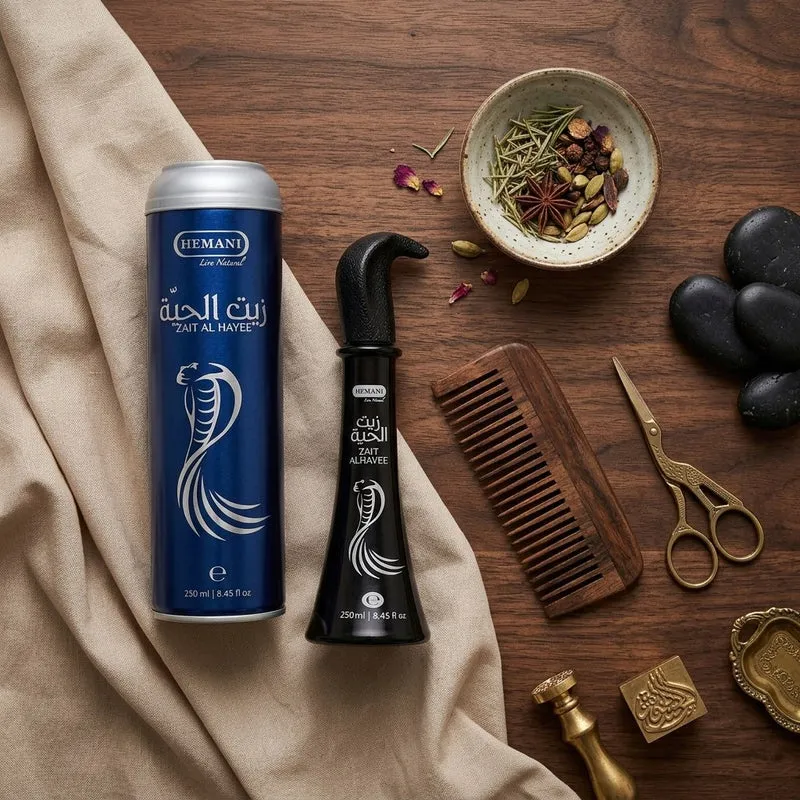 Lot 2× Huile de Serpent Cheveux Zait Al Hayee Hemani – 2×250 ml