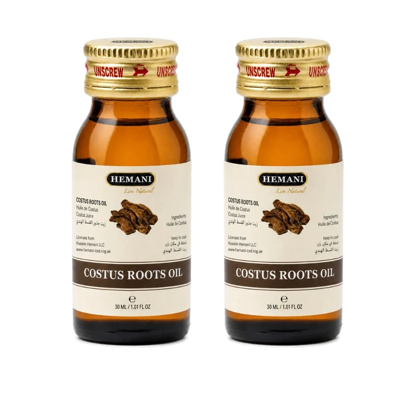 Huile de Costus Indien 30 mL Lot de 2 — Hemani 100% naturelle