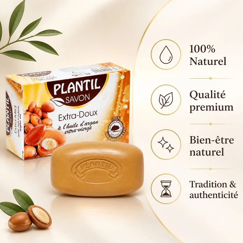Savon à l’Argan Extra-Doux Plantil 80 g