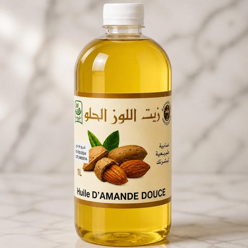 Huile d'Amande Douce 100% Naturel - 1L