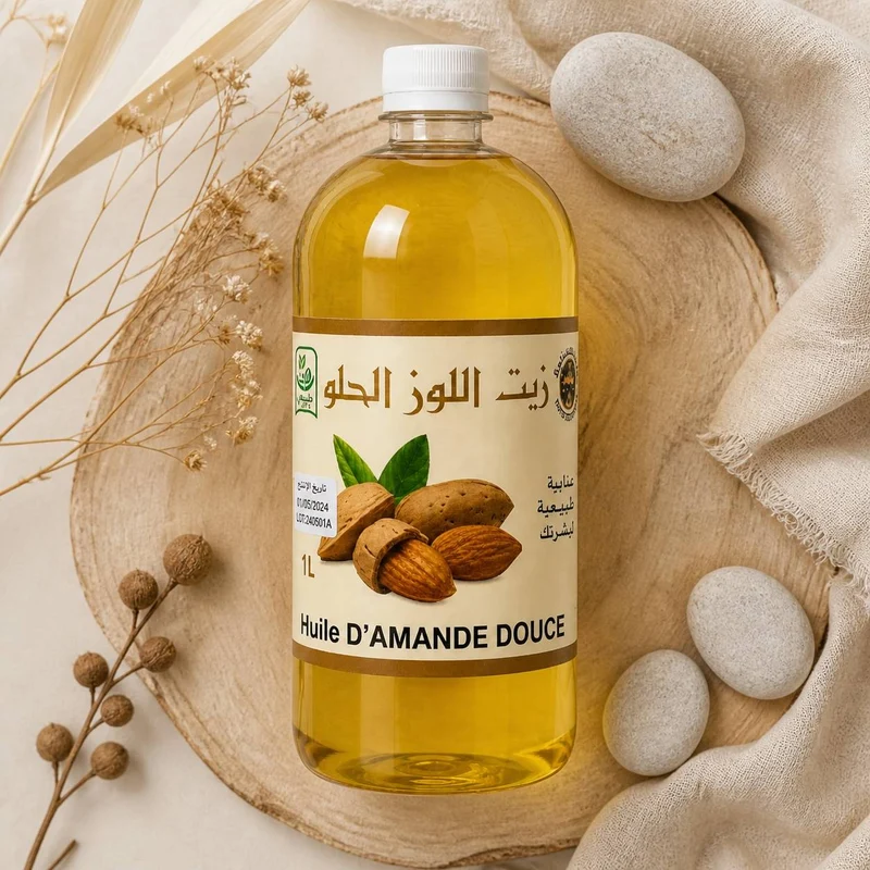 Huile d'Amande Douce 100% Naturel - 1L