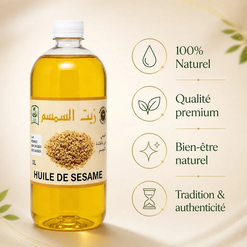 Huile de sésame 100% Naturel - 1L