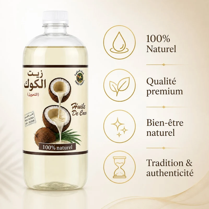 Huile de Coco 100% naturel - 1L