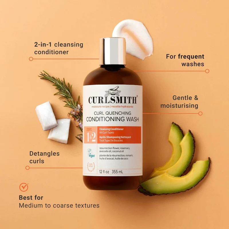 CURLSMITH - Moisture recipe - Shampoing conditionnant "curl quenching" - 355ml