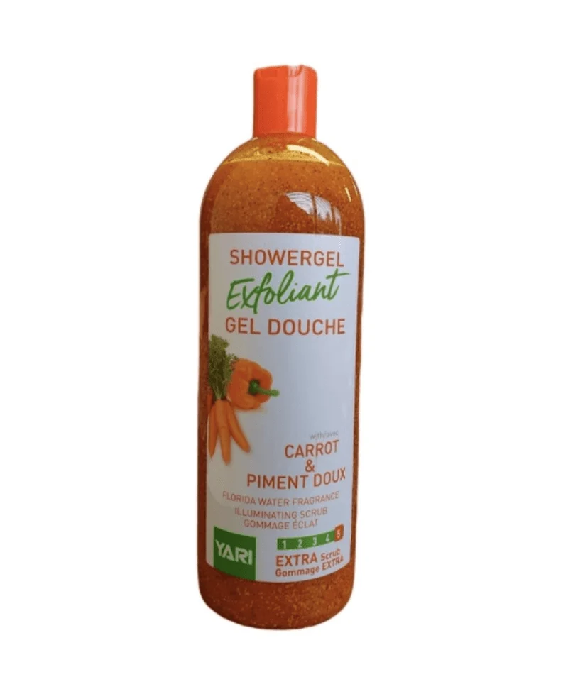 Yari - Gel douche exfoliant "carotte et piment doux" - plusieurs contenances