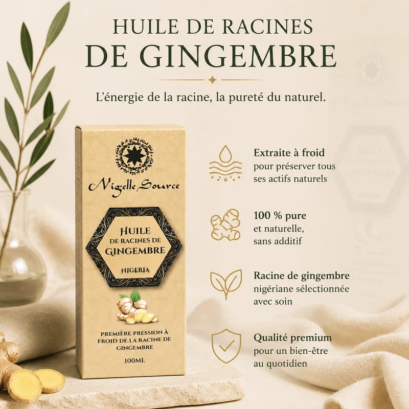 Huile de Racines de Gingembre du Nigéria - 100mL