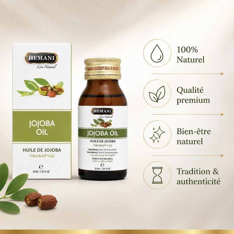 Huile de Jojoba Hemani Naturel - 30mL