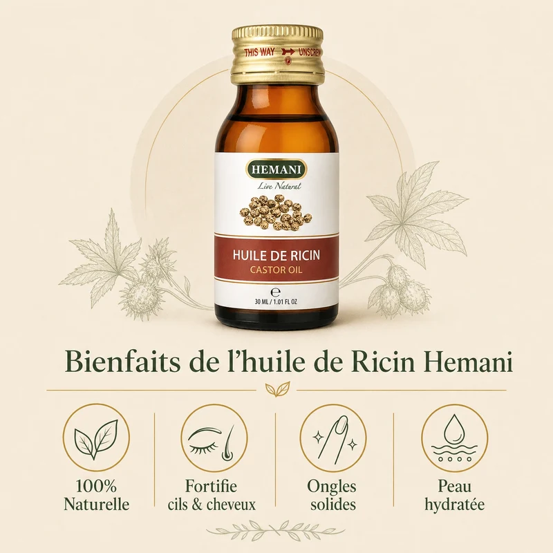 Huile de Ricin 30mL Naturelle - Hemani