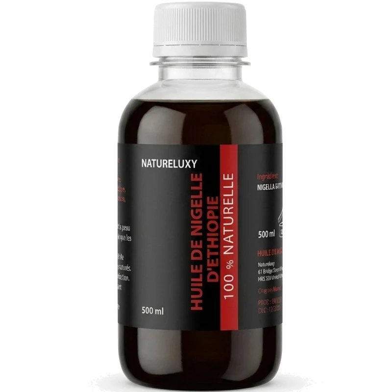 Huile de Nigelle d’Éthiopie Habashia 500 mL – Huile de graine noire haute qualité