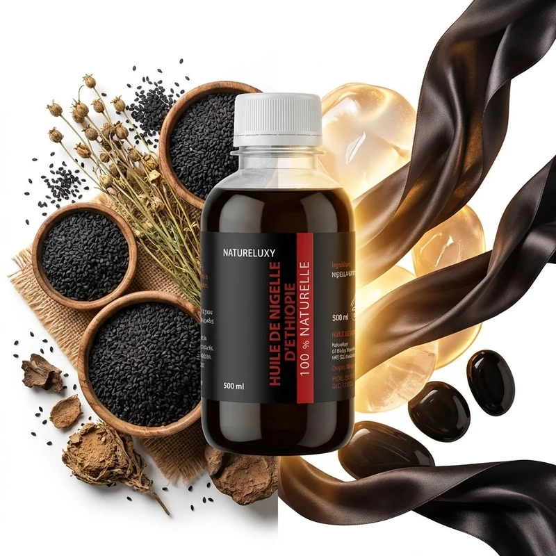 Huile de Nigelle d’Éthiopie Habashia 500 mL – Huile de graine noire haute qualité
