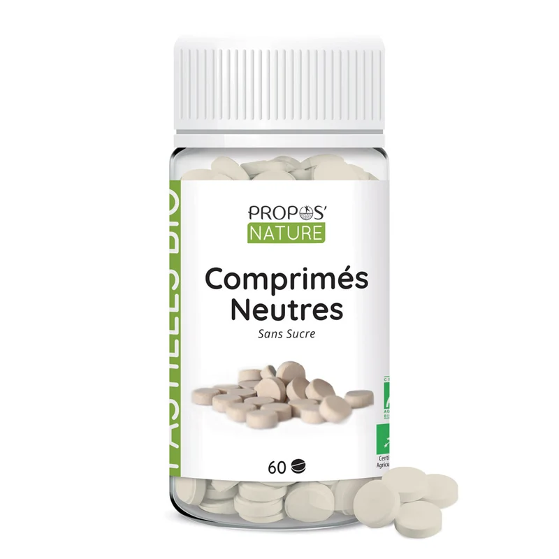 Comprimés neutres Bio - support pour huiles essentielles