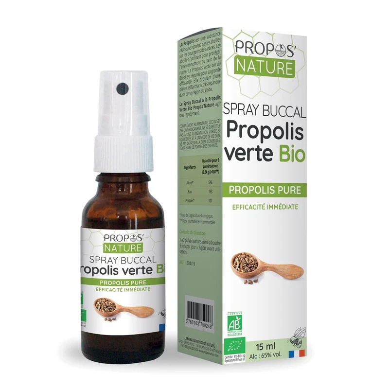 Spray buccal de Propolis verte