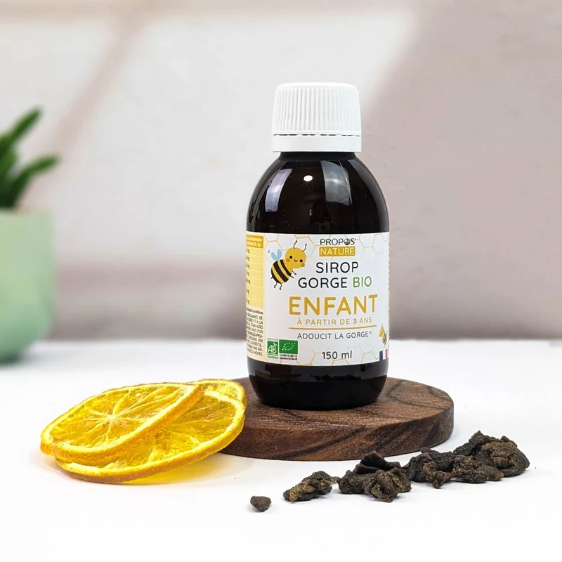 Sirop gorge enfant - Miel Propolis Pollen