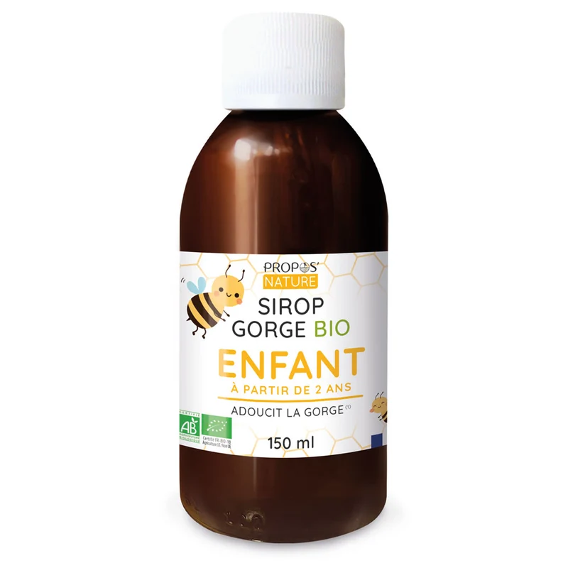 Sirop gorge enfant - Miel Propolis Pollen