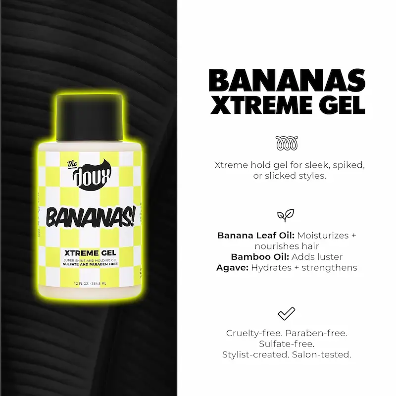 Banana Xtreme Hold Hair Gel - The Doux