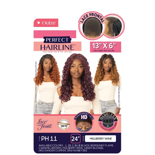 Perruque ondulée Lace Front Perfect Hairline PH11 - Outré