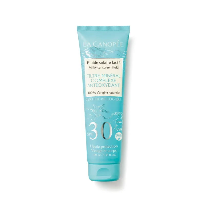 Fluide solaire lacté SPF30 haute protection