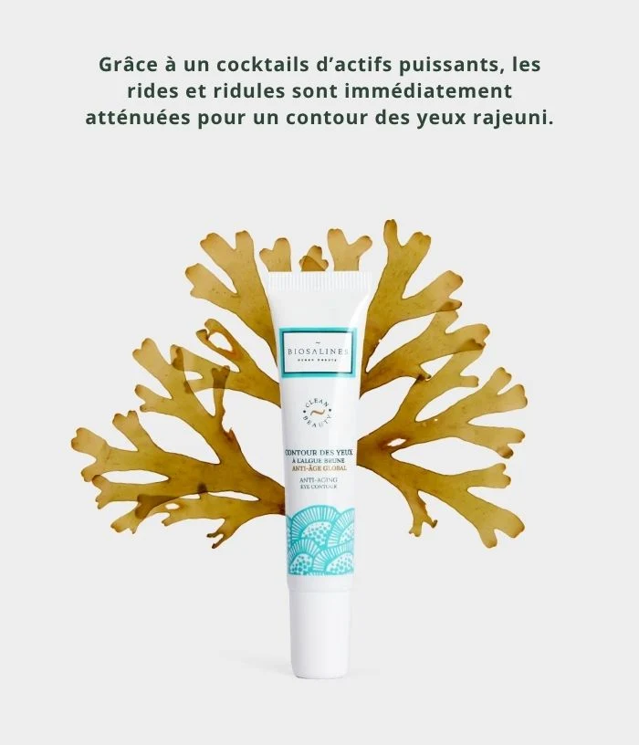 Contour des yeux anti-âge à l'algue brune