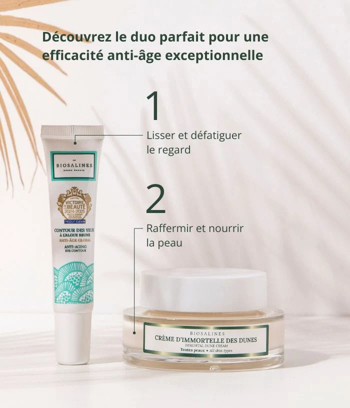 Contour des yeux anti-âge à l'algue brune