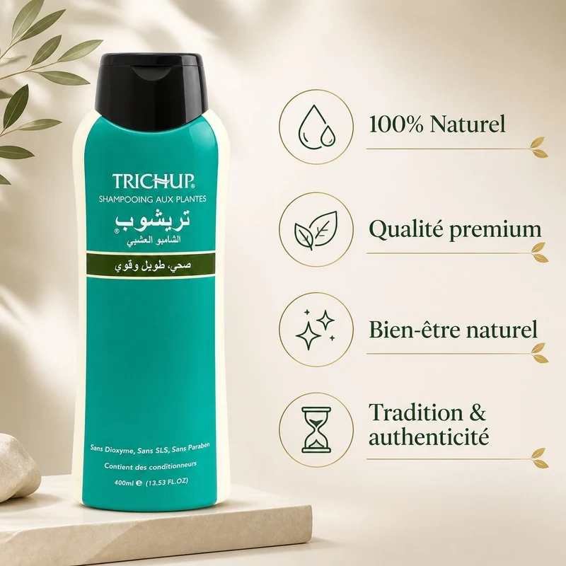 Shampoing Soin Indien Favorise la Pousse des cheveux Trichup 400ml