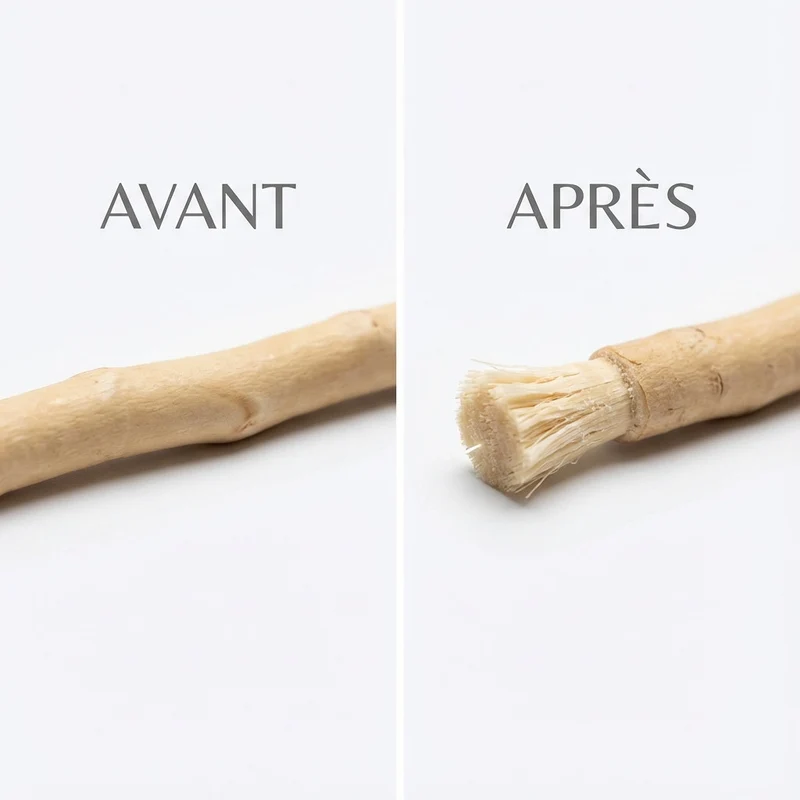 Siwak Naturel Brut – Lot de 20 Miswak – Bâtonnets d'Hygiène Buccale